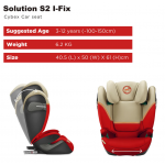 【已停產】Cybex E46-521003105 Solution S2 I-Fix 嬰兒汽車座椅 (灰色)